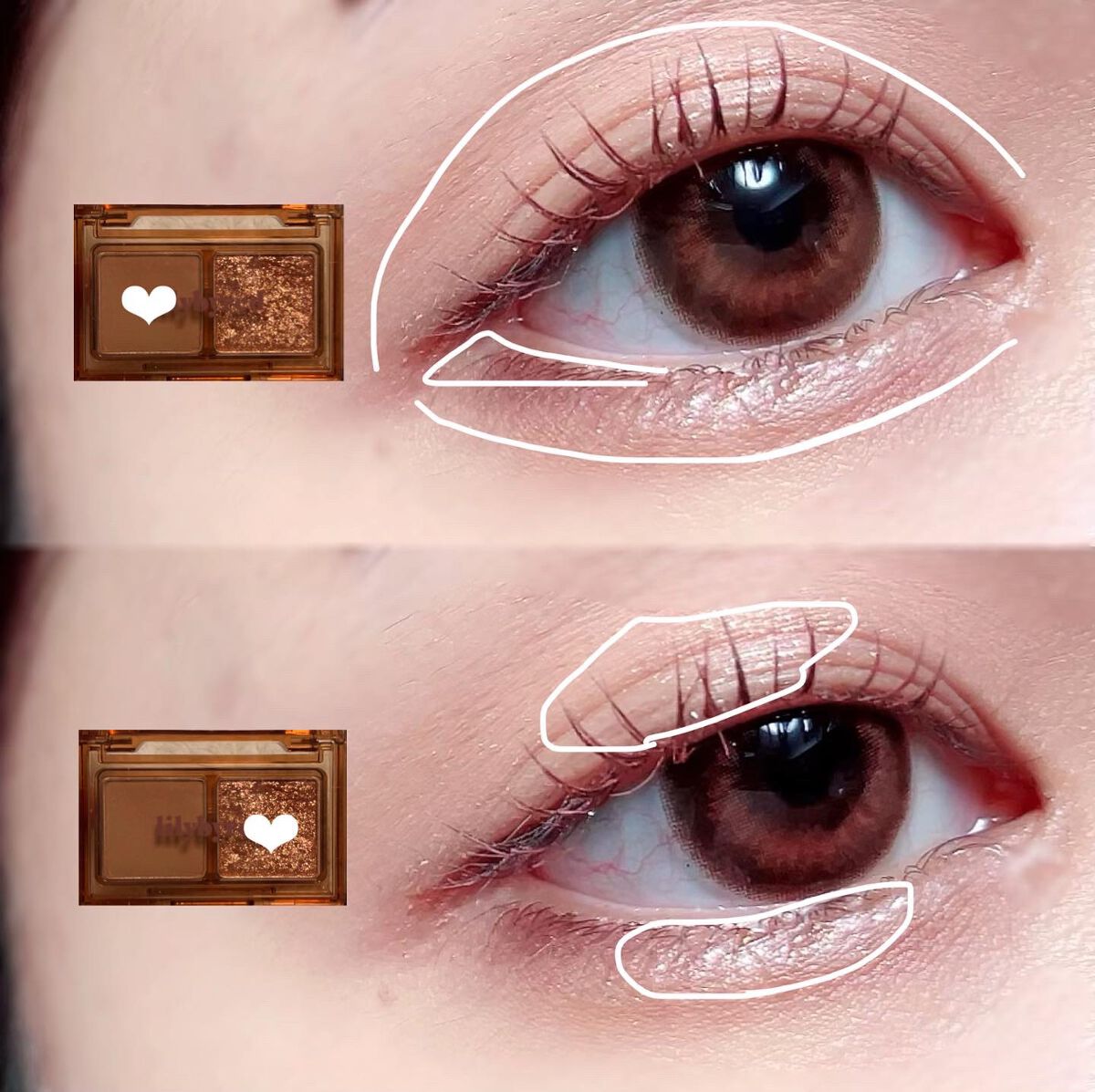 Little Bitty Moment Shadow/lilybyred/アイシャドウパレットを使ったクチコミ(3枚目)