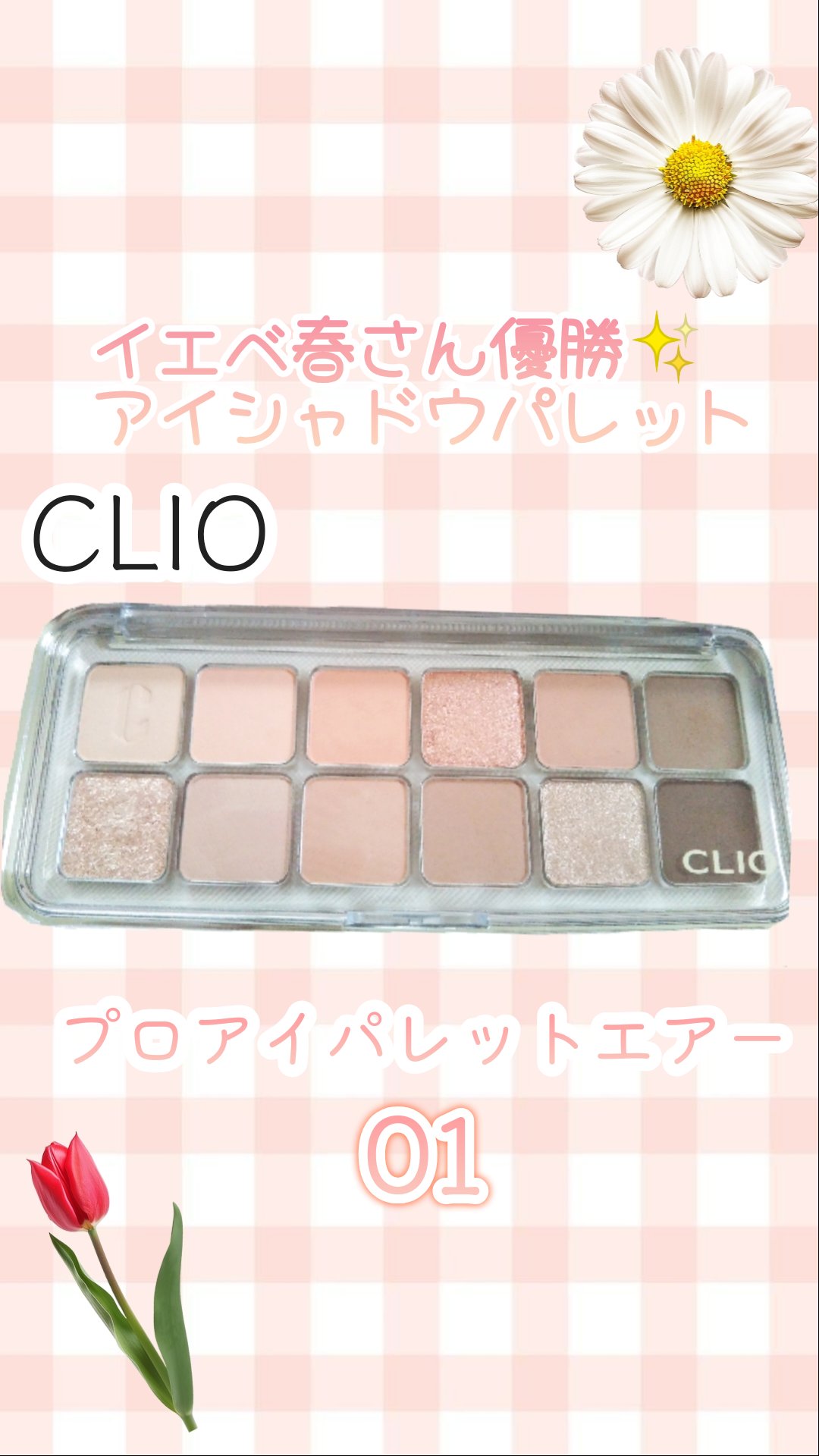 プロ アイ パレット エアー 01 コーラルスタジオ(CORAL STUDIO)/CLIO/アイシャドウパレットを使ったクチコミ（1枚目）