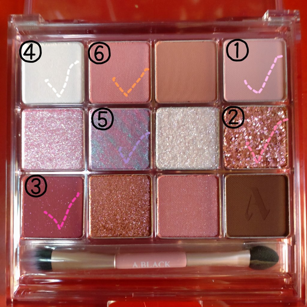 グラムチェンジマルチパレット 10 オールザットローズ/A.BLACK/マルチパレットを使ったクチコミ（2枚目）
