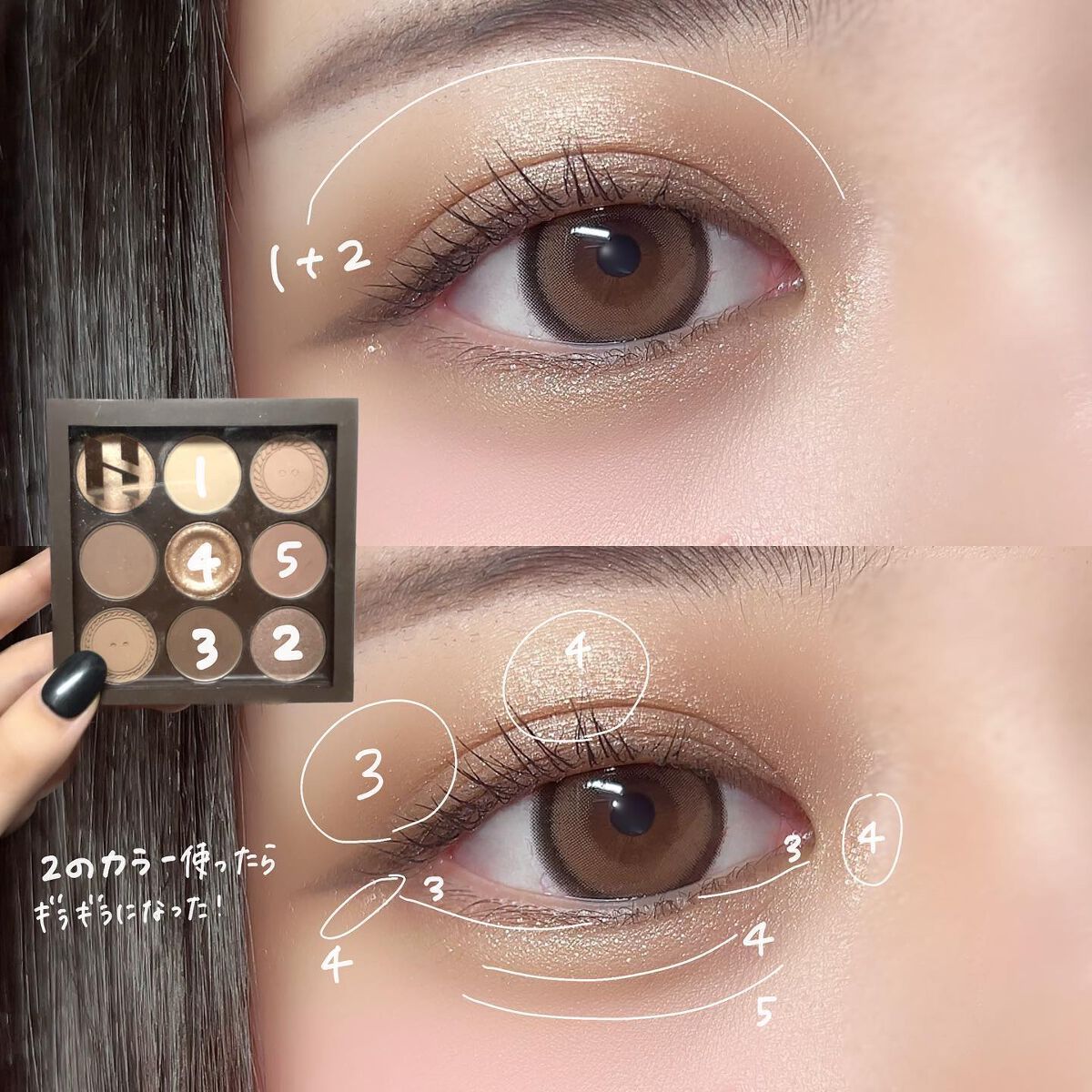 シャドウパレット/dasique/アイシャドウパレットを使ったクチコミ（2枚目）