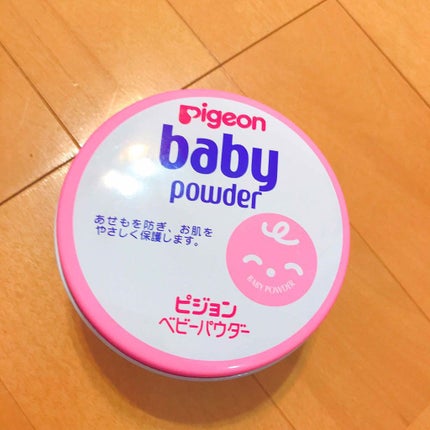 ベビーパウダーEピンク缶/ピジョン/ボディパウダーを使ったクチコミ(1枚目)