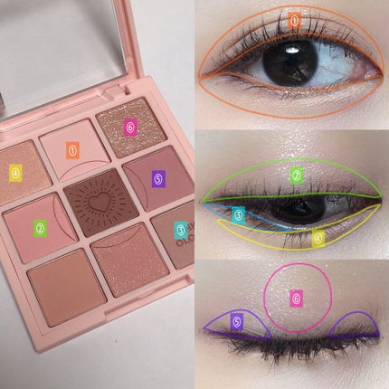 マイフェイブムードアイパレット 9カラー/HOLIKA HOLIKA/アイシャドウパレットを使ったクチコミ(6枚目)