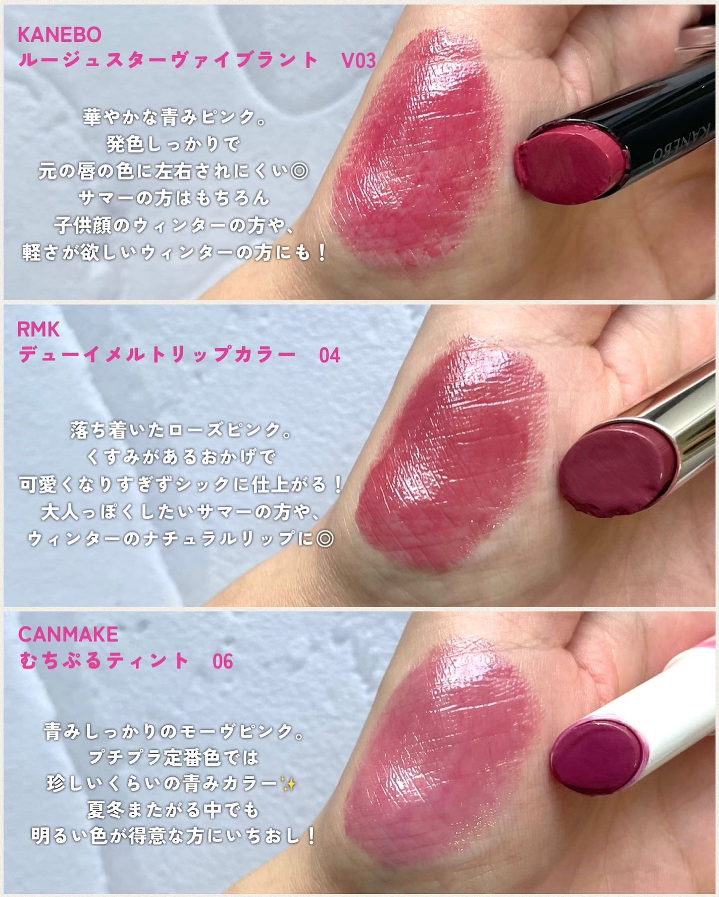 ジューシーラスティングティント/rom&nd/リップティントを使ったクチコミ(3枚目)