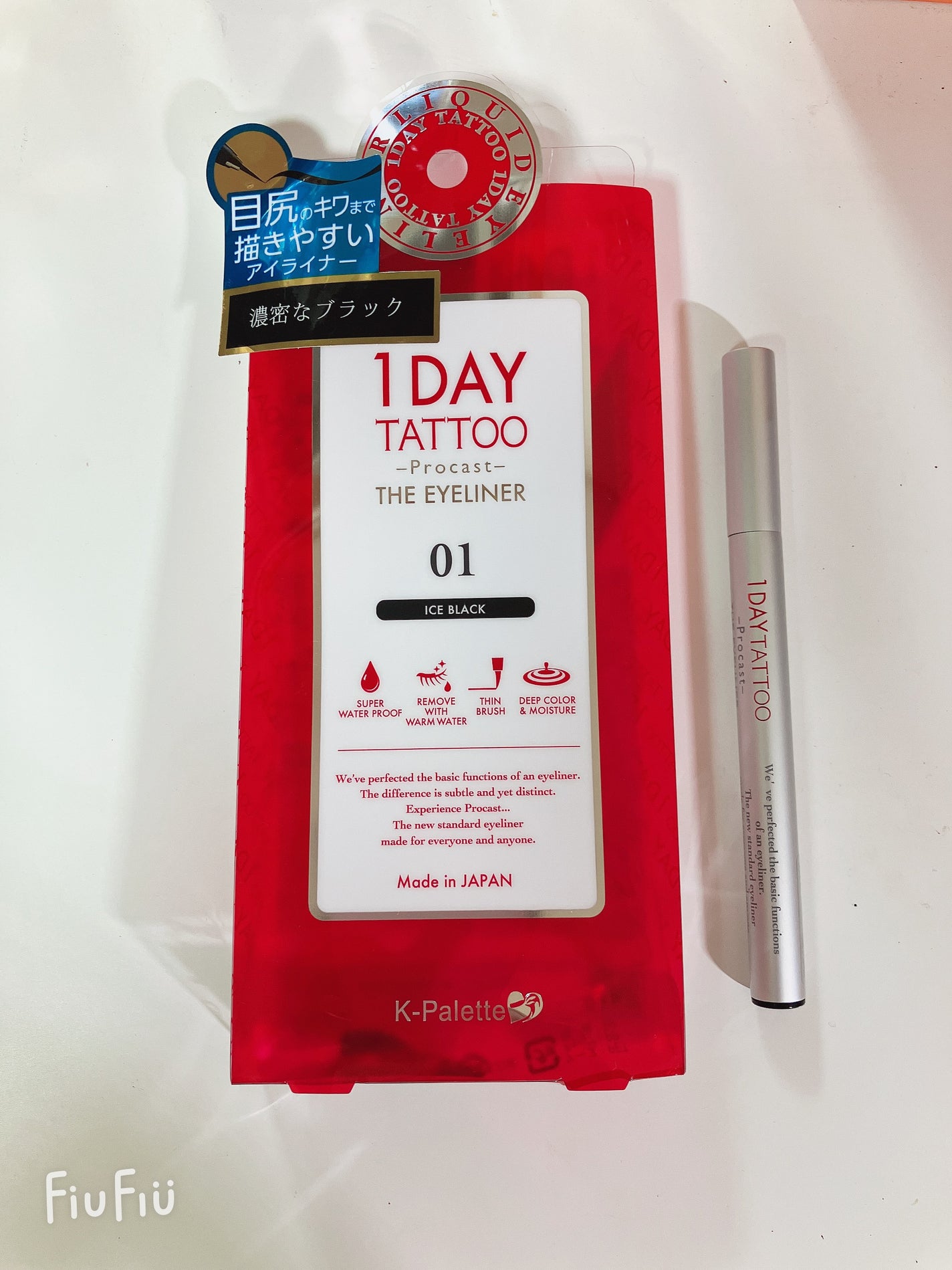 1DAY TATTOO プロキャスト ザ・アイライナー/K-パレット/リキッドアイライナーを使ったクチコミ(1枚目)