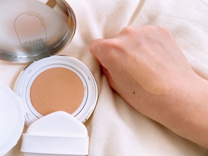 グロウ クッション ライト <ライトタイプ>/MISSHA/クッションファンデーションを使ったクチコミ(4枚目)