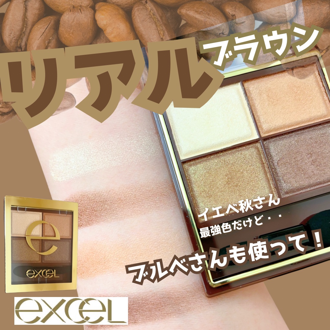 スキニーリッチシャドウ SR02 リアルブラウン/excel/アイシャドウパレットを使ったクチコミ（1枚目）