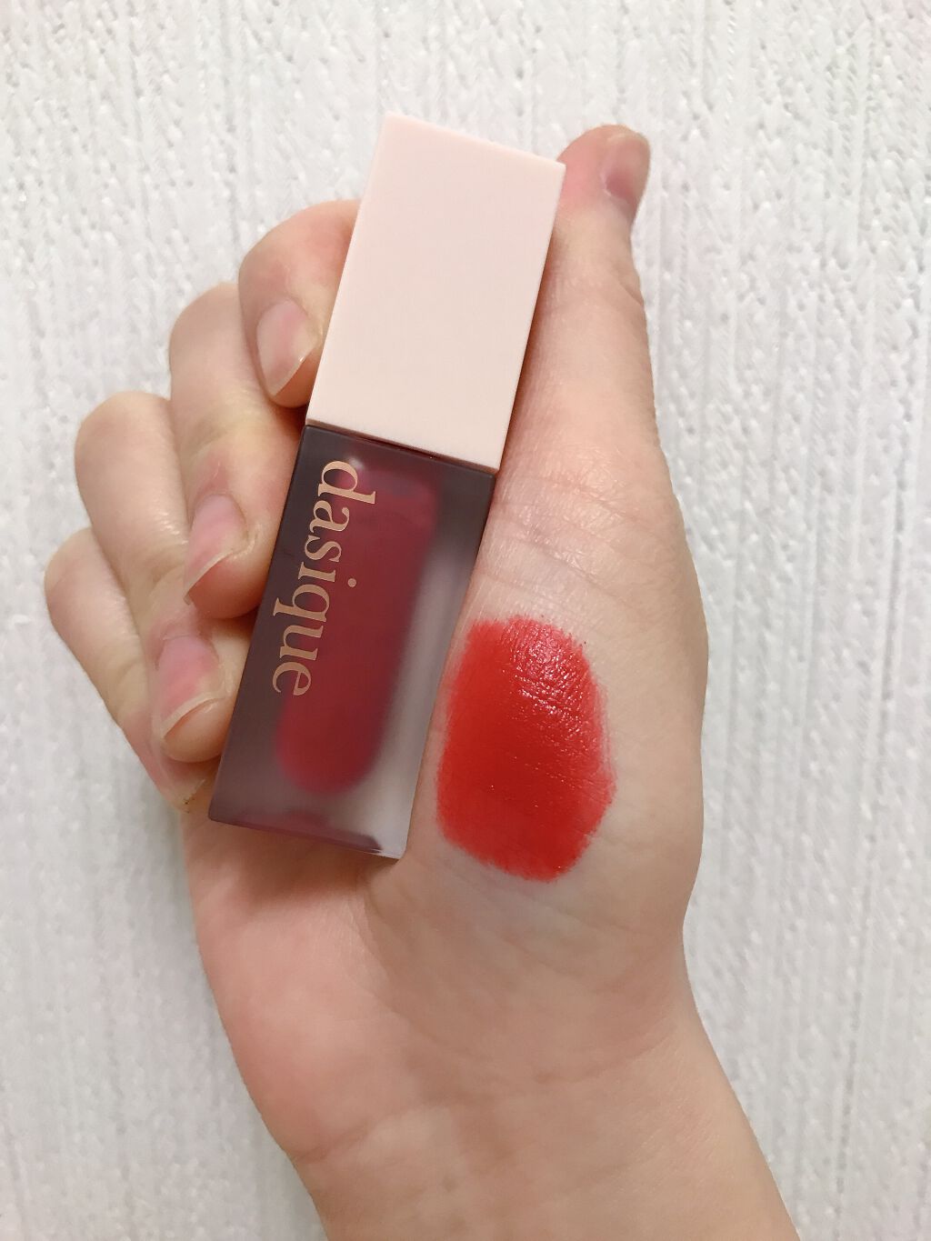 ブラーベルベットティント #03 Rose Berry/dasique/リップティントを使ったクチコミ（3枚目）