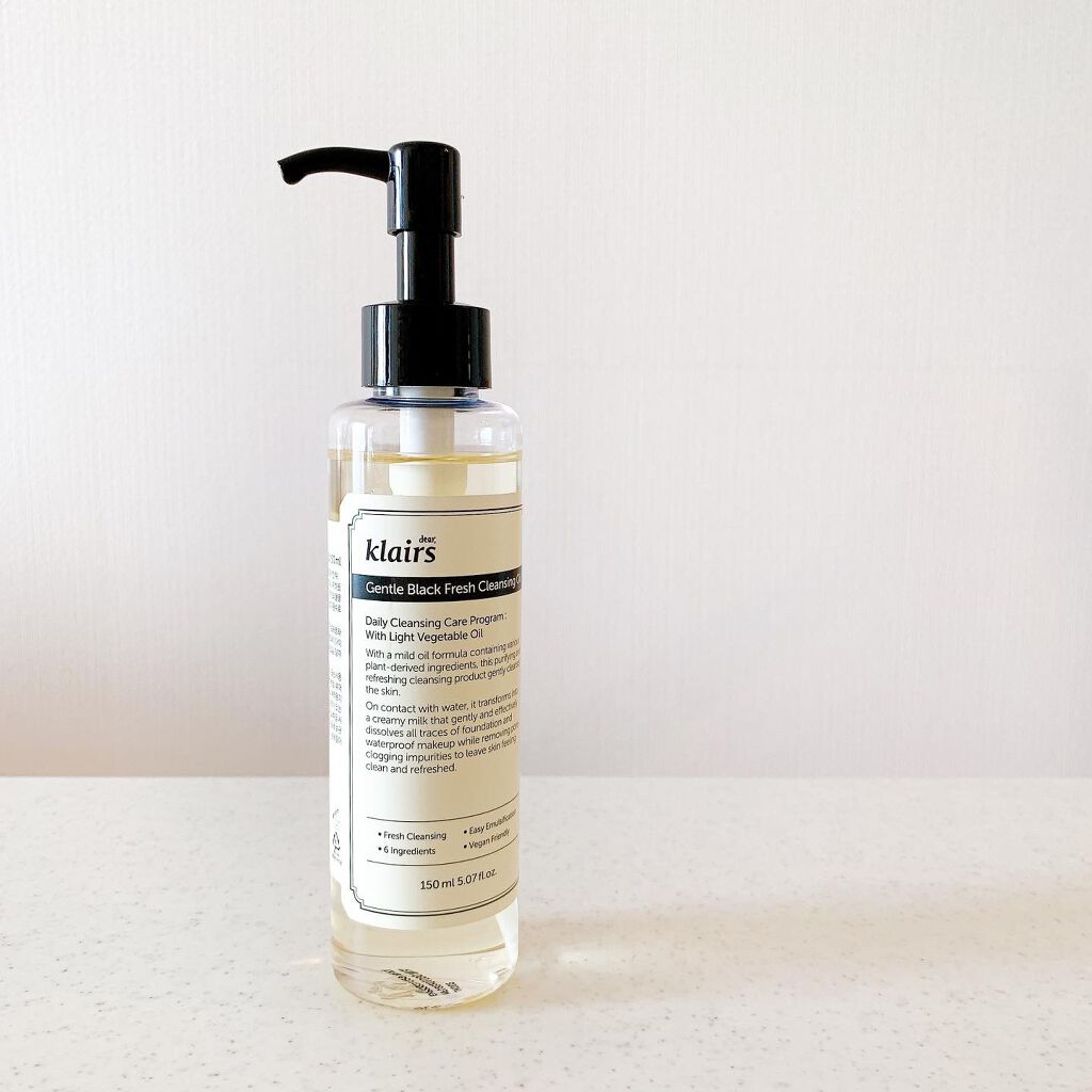 ジェントルブラックフレッシュクレンジングオイル(150ml)/Klairs/オイルクレンジングを使ったクチコミ（1枚目）