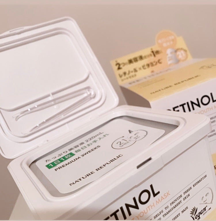 キューブマスク レチノール/ネイチャーリパブリック/シートマスク・パックを使ったクチコミ(2枚目)