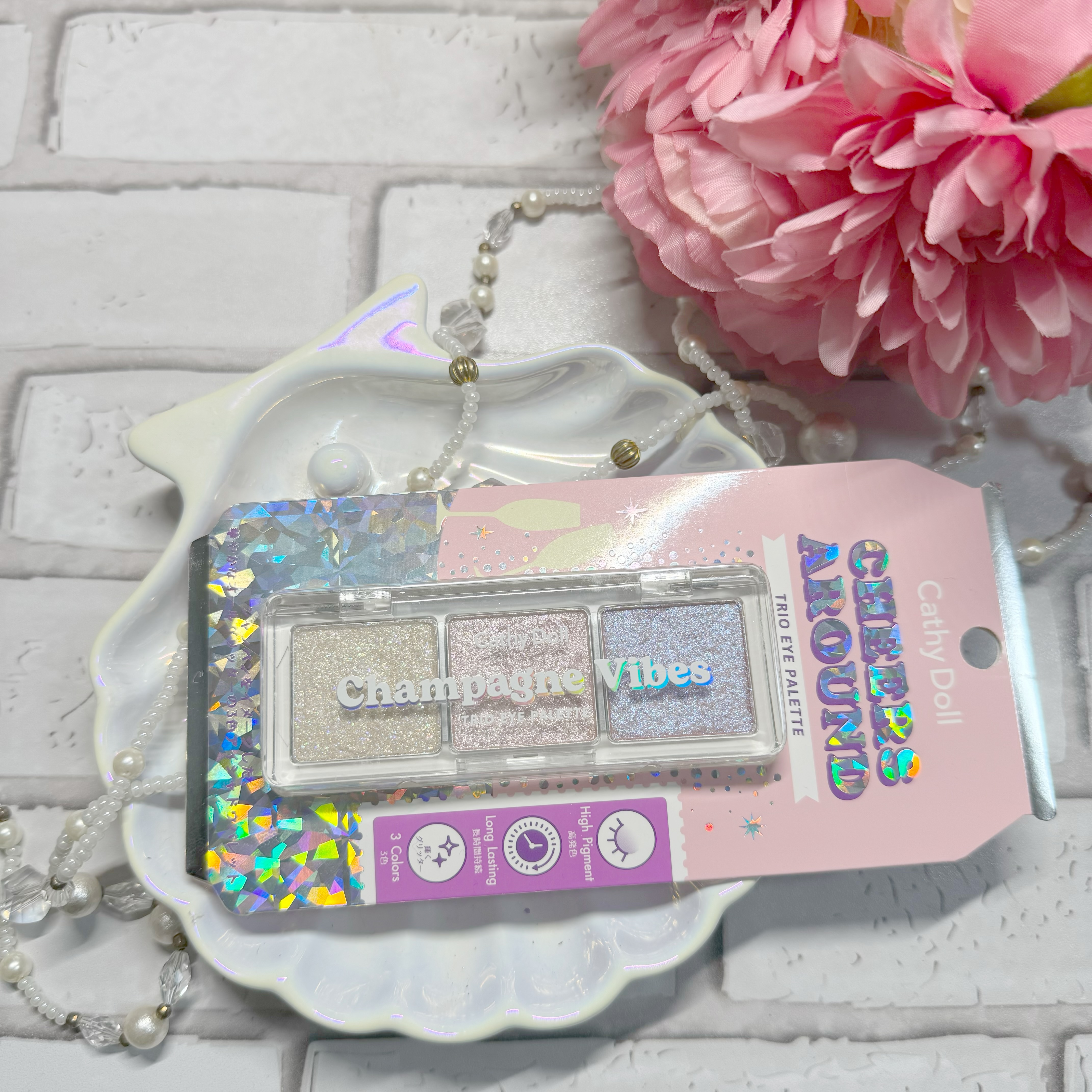 シアーアラウンド トリオ アイシャドウパレット 07 シャンパンバイブス/CathyDoll/アイシャドウパレットを使ったクチコミ（2枚目）