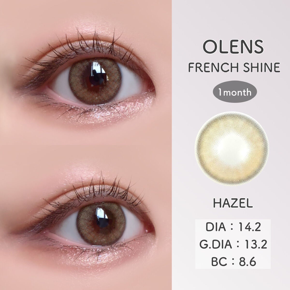 フレンチシャイン 1month/OLENS/1ヶ月(1MONTH)カラコンを使ったクチコミ(4枚目)