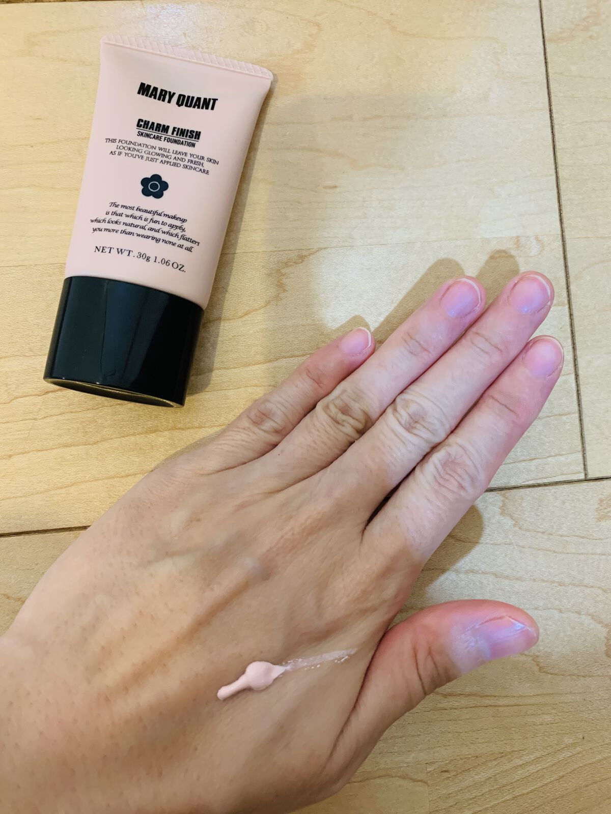 チャーム フィニッシュ  01 シルキーピンク/MARY QUANT/クリーム・エマルジョンファンデーションを使ったクチコミ（1枚目）