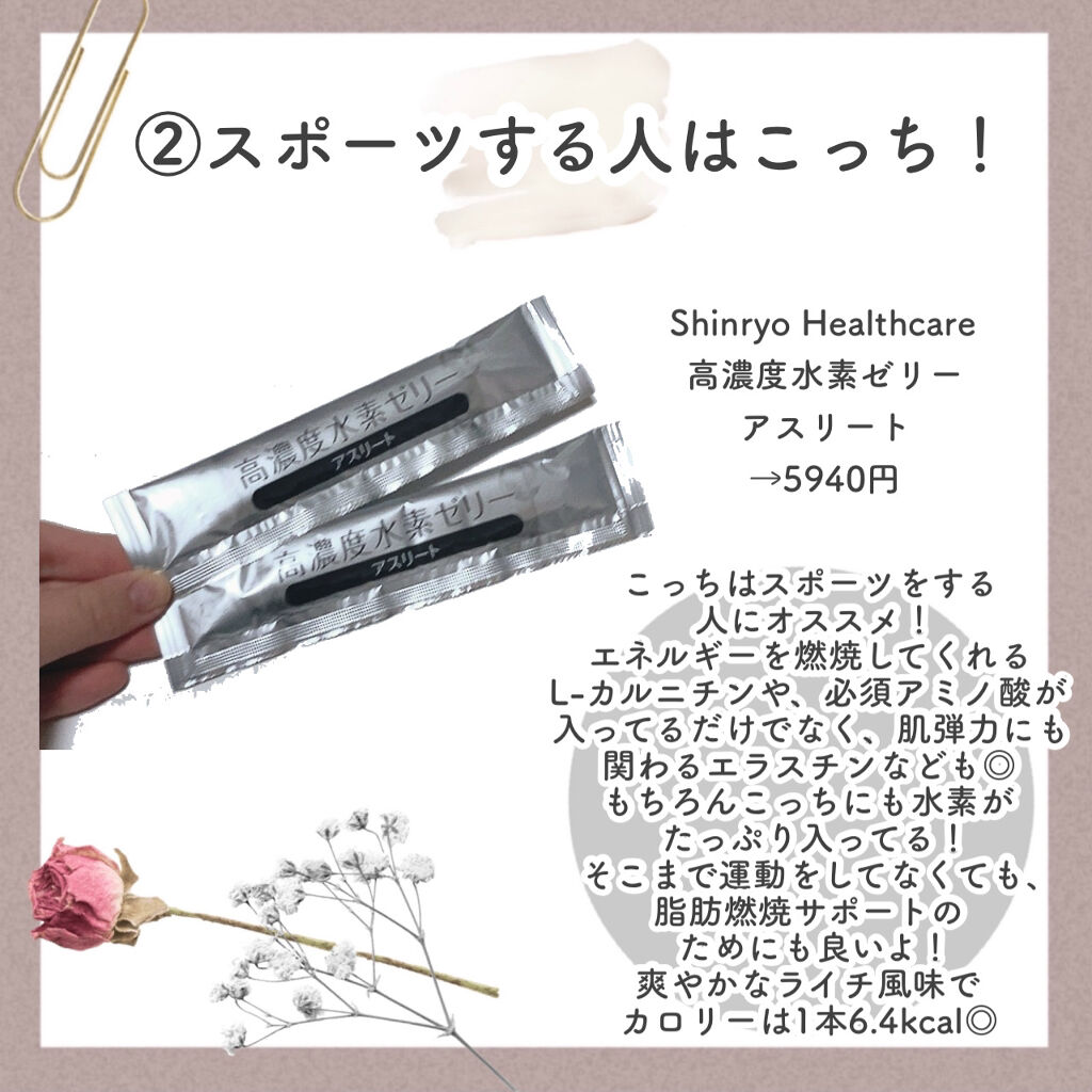 高濃度水素ゼリー/Shinryo Healthcare/美容サプリメントを使ったクチコミ（3枚目）