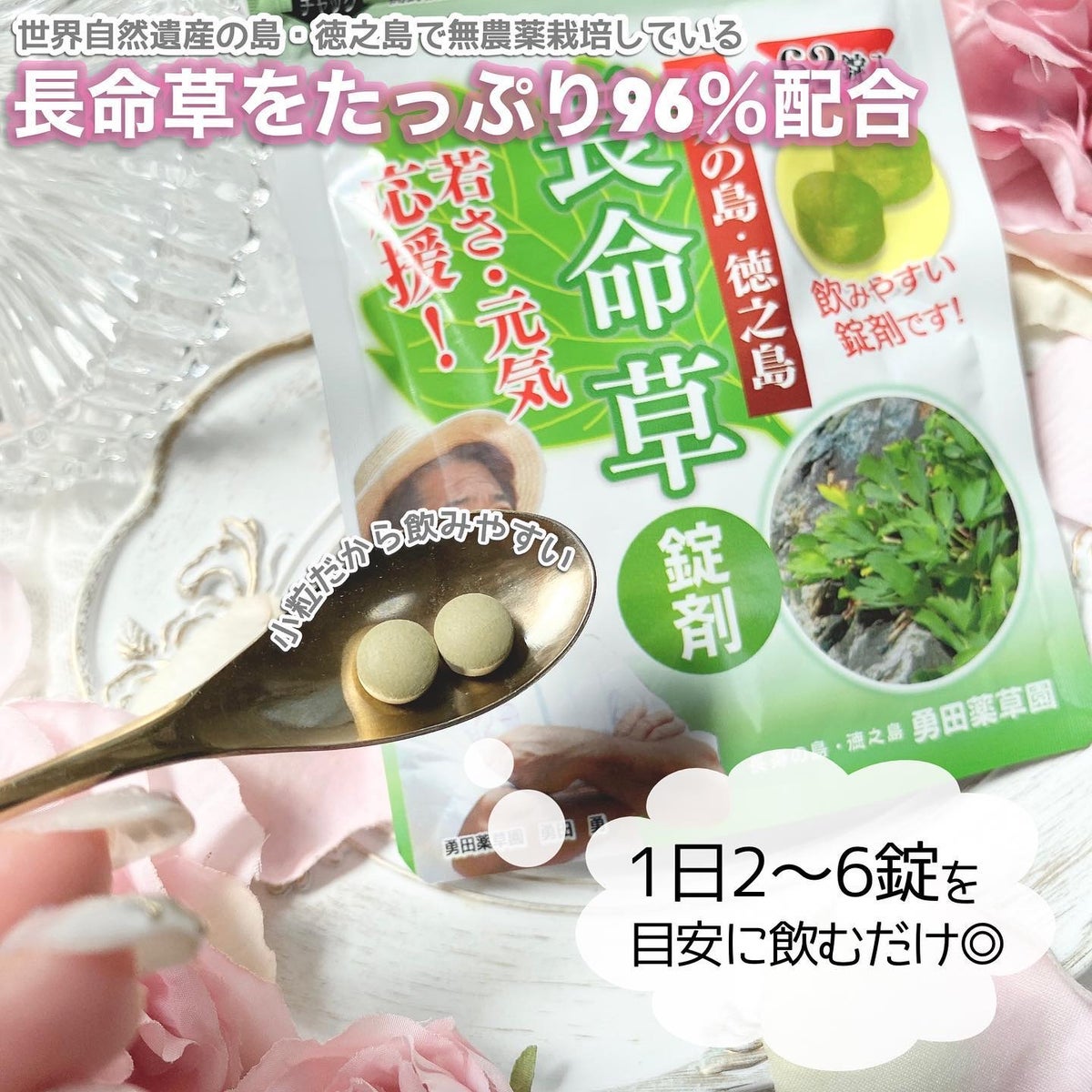 のり＠フォロバ100🔰 on LIPS 「⋆⸜日本のスーパーフード長命草サプリメント⸝‍⋆▼ゆうだ薬草園..」（2枚目）