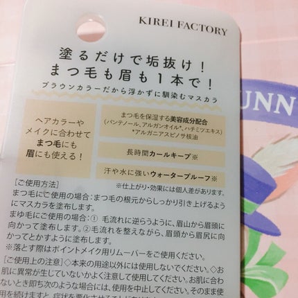 ラッシュ&アイブロウマスカラ/KIREI FACTORY/マスカラを使ったクチコミ(4枚目)