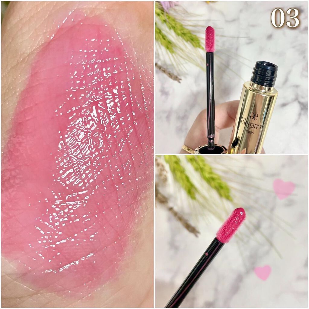エレガンス ブリリアント ルージュ ビジュー 03/Elégance/リップグロスを使ったクチコミ（3枚目）