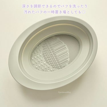 折りたたみ式メイクブラシクリーナー/DAISO/その他化粧小物を使ったクチコミ（3枚目）