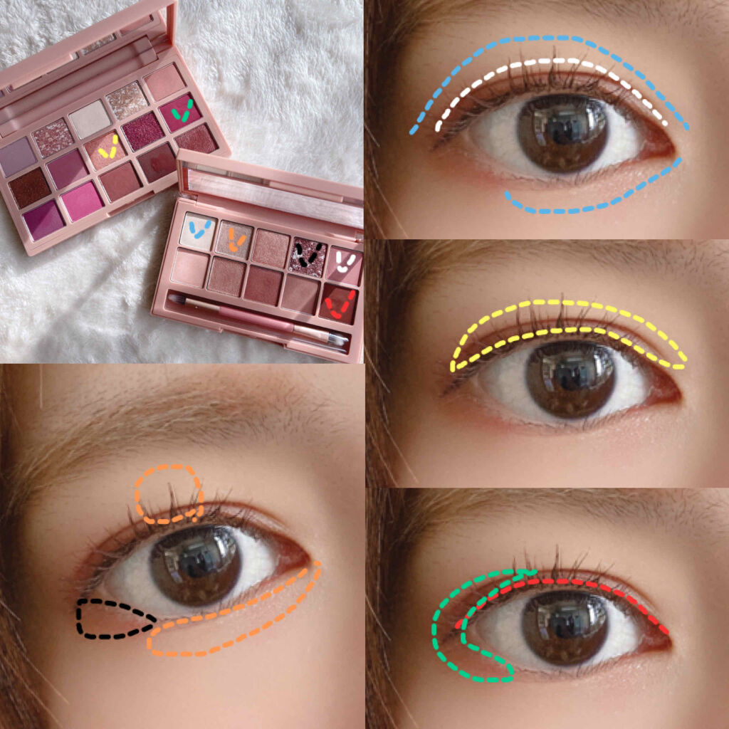 プレイカラーアイパレット ローズボム/ETUDE/アイシャドウパレットを使ったクチコミ（2枚目）