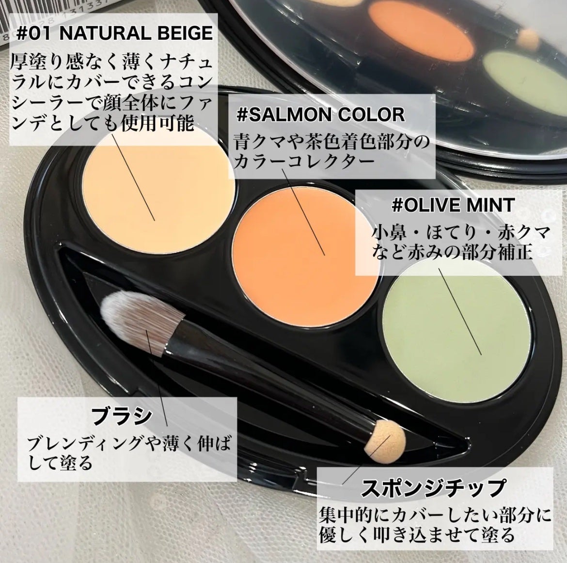 マスクフィット コンシーラーパレット/TIRTIR(ティルティル)/パレットコンシーラーを使ったクチコミ(3枚目)