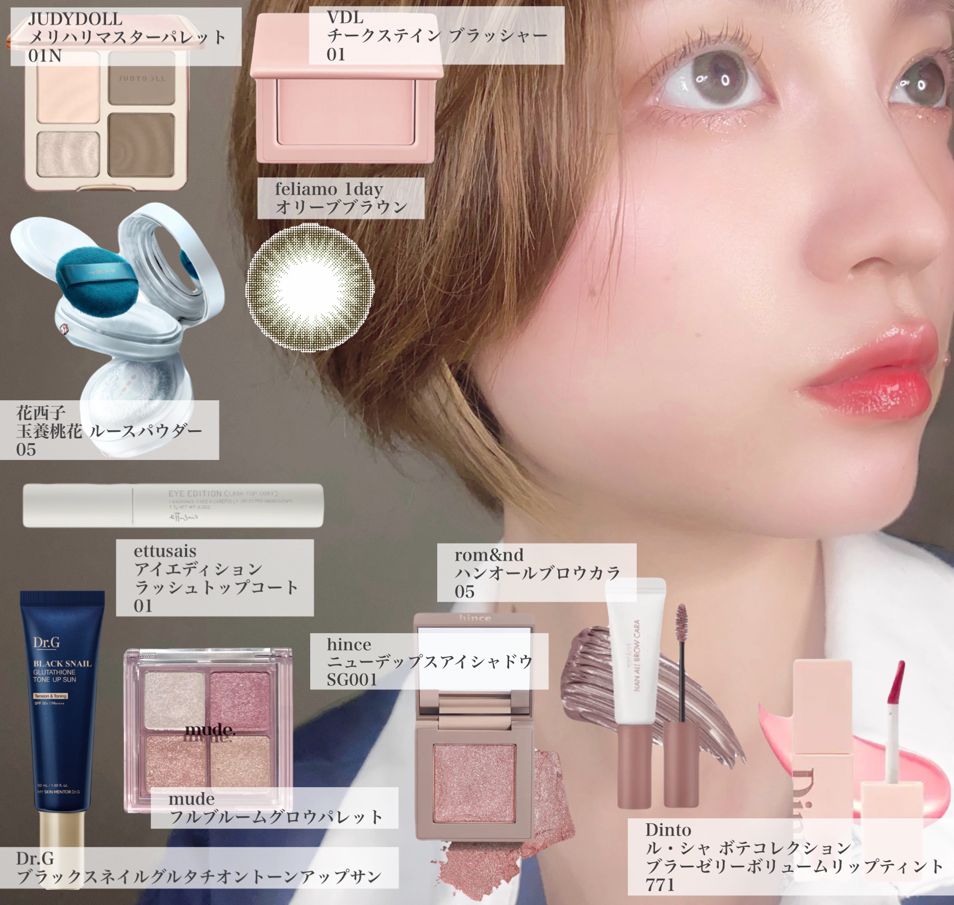 ハンオールブロウカラ/rom&nd/眉マスカラを使ったクチコミ（2枚目）