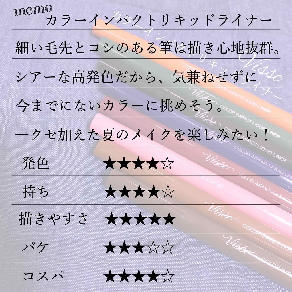 カラーインパクト リキッドライナー/Visée/リキッドアイライナーを使ったクチコミ(2枚目)