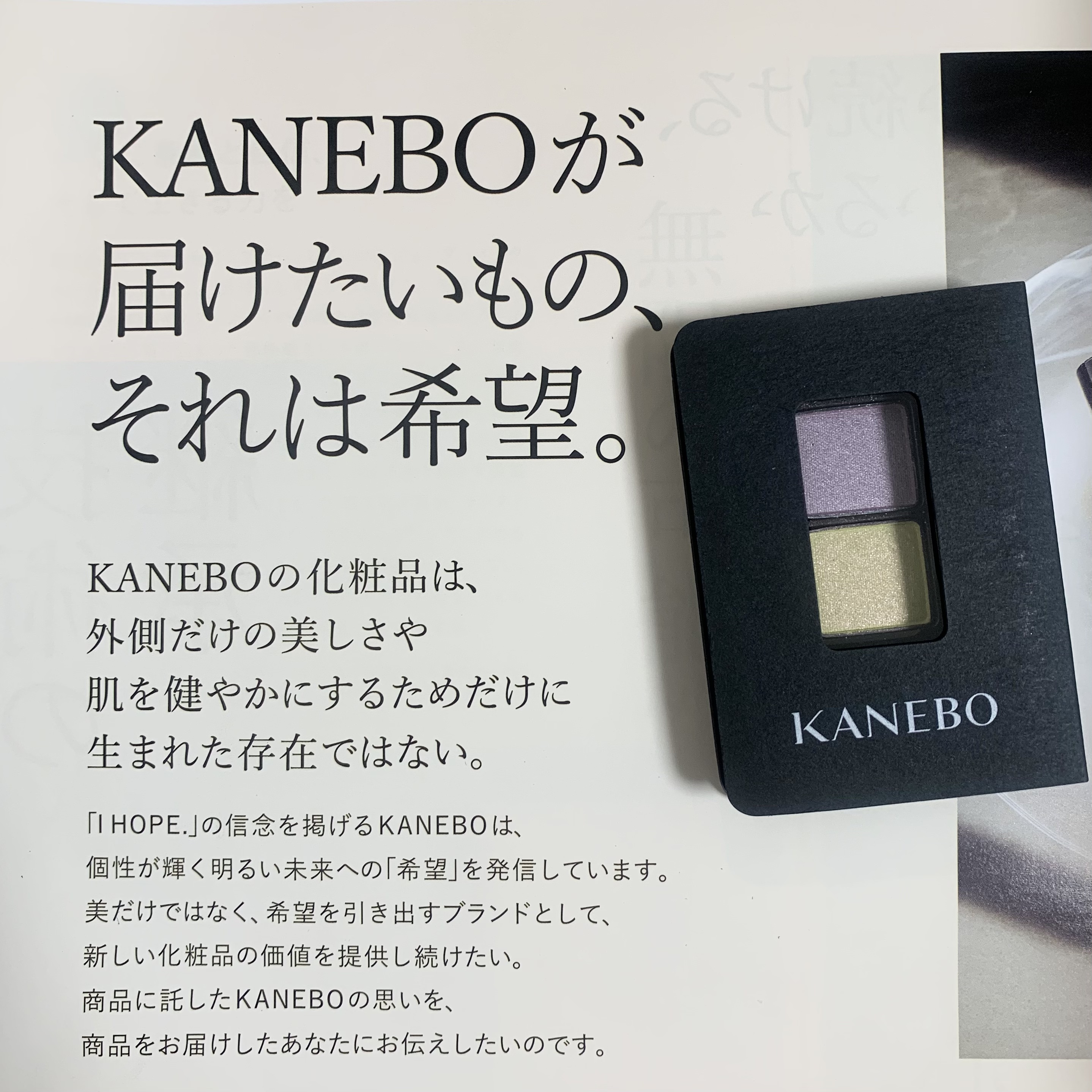 カネボウ アイカラーデュオ
26　Mystic Spore

彩度が低くて肌馴染みがいいから、落ち着いて見えて、個性的だけど奇抜にならない発色
イエローにパープルの偏光パールが入っていて、角度が変わる度可愛い

Digital Skyのイエ