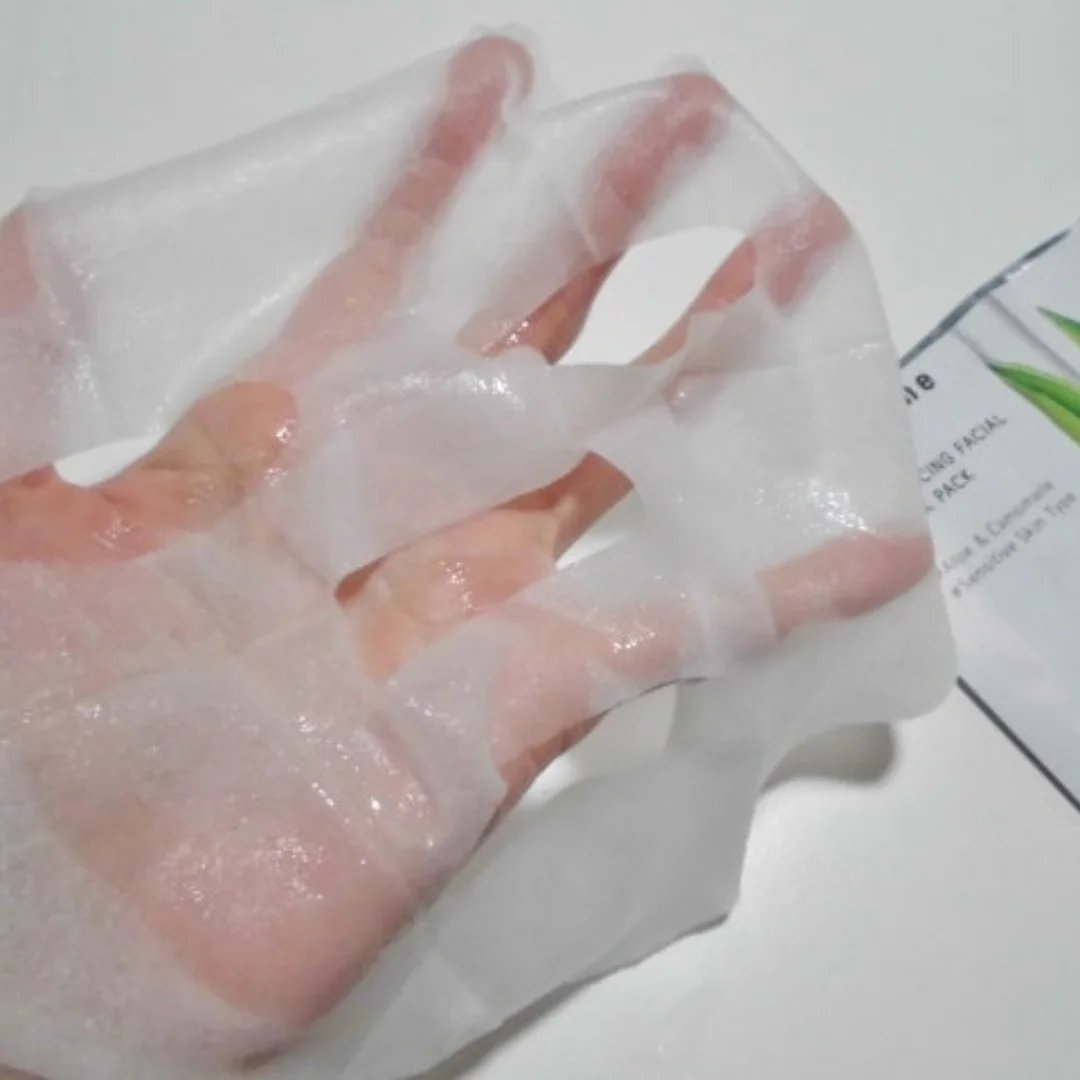 バランシングフェイシャルマスクパック（アロエ＆カモミール）/Roume/シートマスク・パックを使ったクチコミ（3枚目）