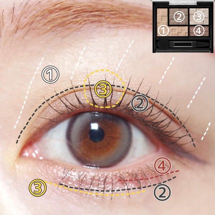 バーチャルアイズメイカー/KATE/アイシャドウパレットを使ったクチコミ(4枚目)