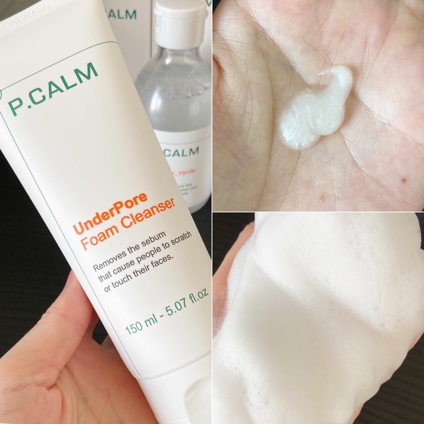 アンダーポアフォームクレンザー/P.CALM/洗顔フォームを使ったクチコミ（2枚目）