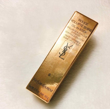 ルージュ ヴォリュプテ シャイン/YVES SAINT LAURENT BEAUTE/口紅を使ったクチコミ(3枚目)