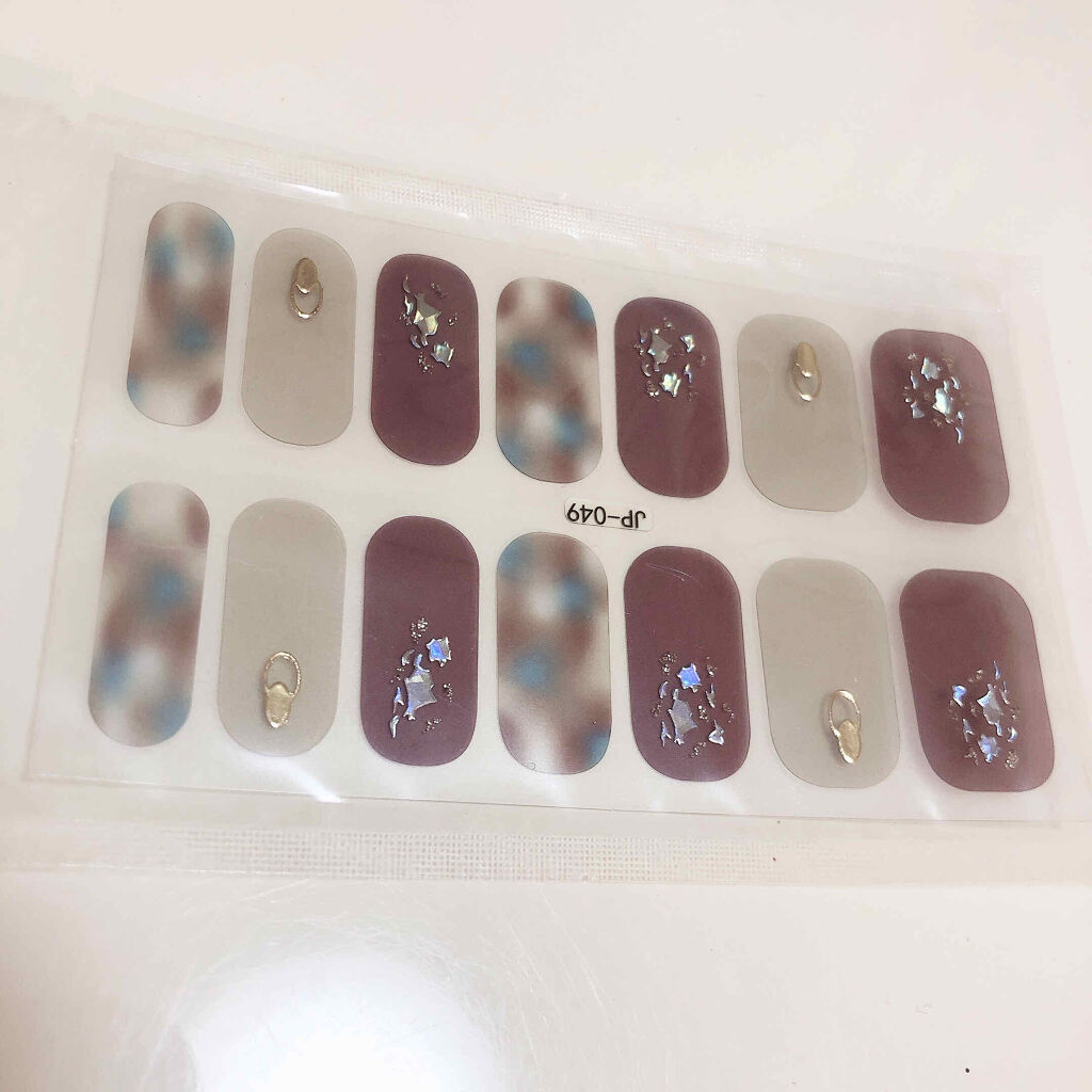ネイルシール/Qoo10/ネイルシールを使ったクチコミ（2枚目）