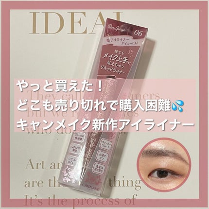 ラスティングリキッドライナー/キャンメイク/リキッドアイライナーを使ったクチコミ(1枚目)