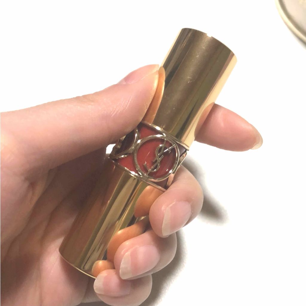 ルージュ ヴォリュプテ シャイン/YVES SAINT LAURENT BEAUTE/口紅を使ったクチコミ（2枚目）