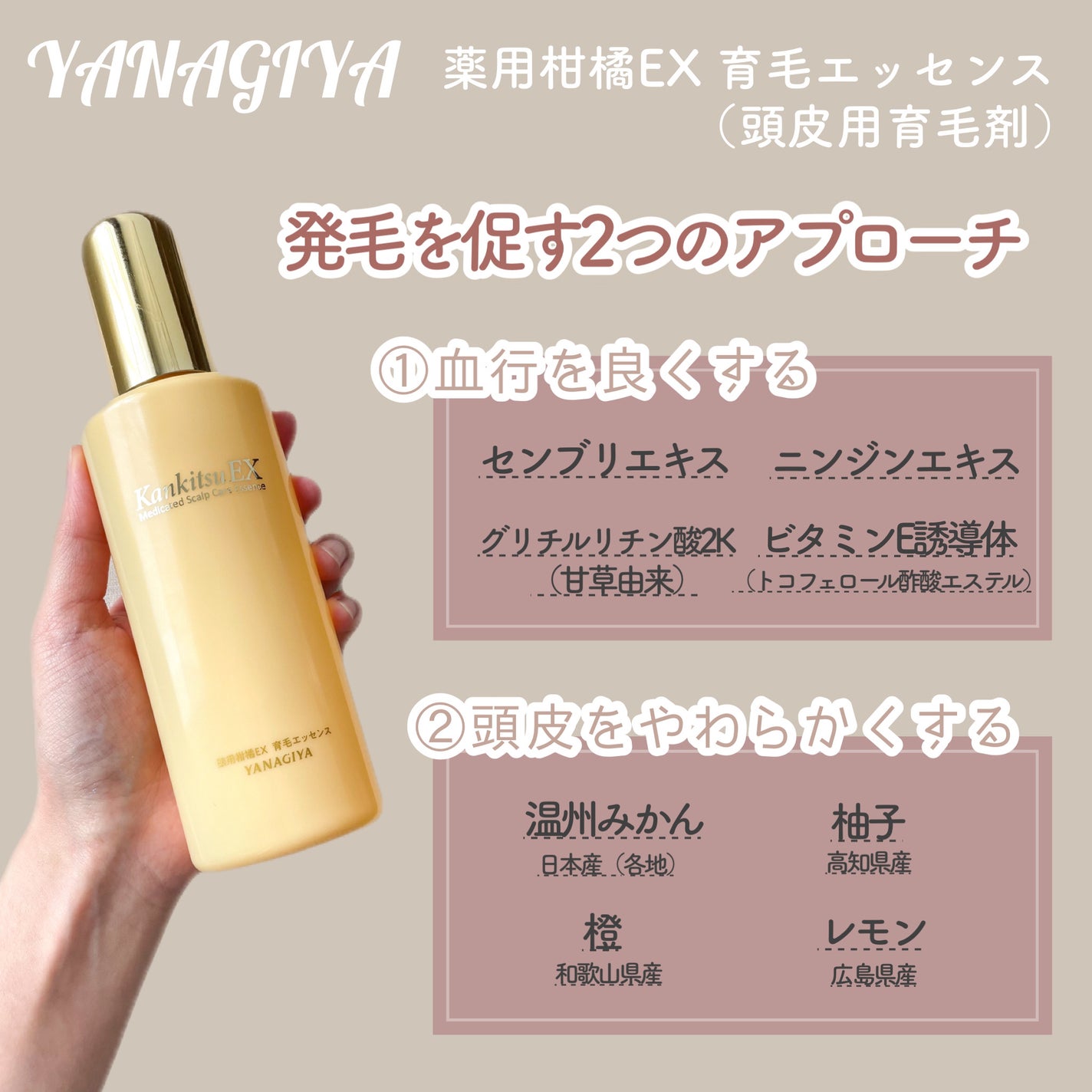 薬用柑橘ex 育毛エッセンス/柳屋/頭皮ローションを使ったクチコミ(2枚目)
