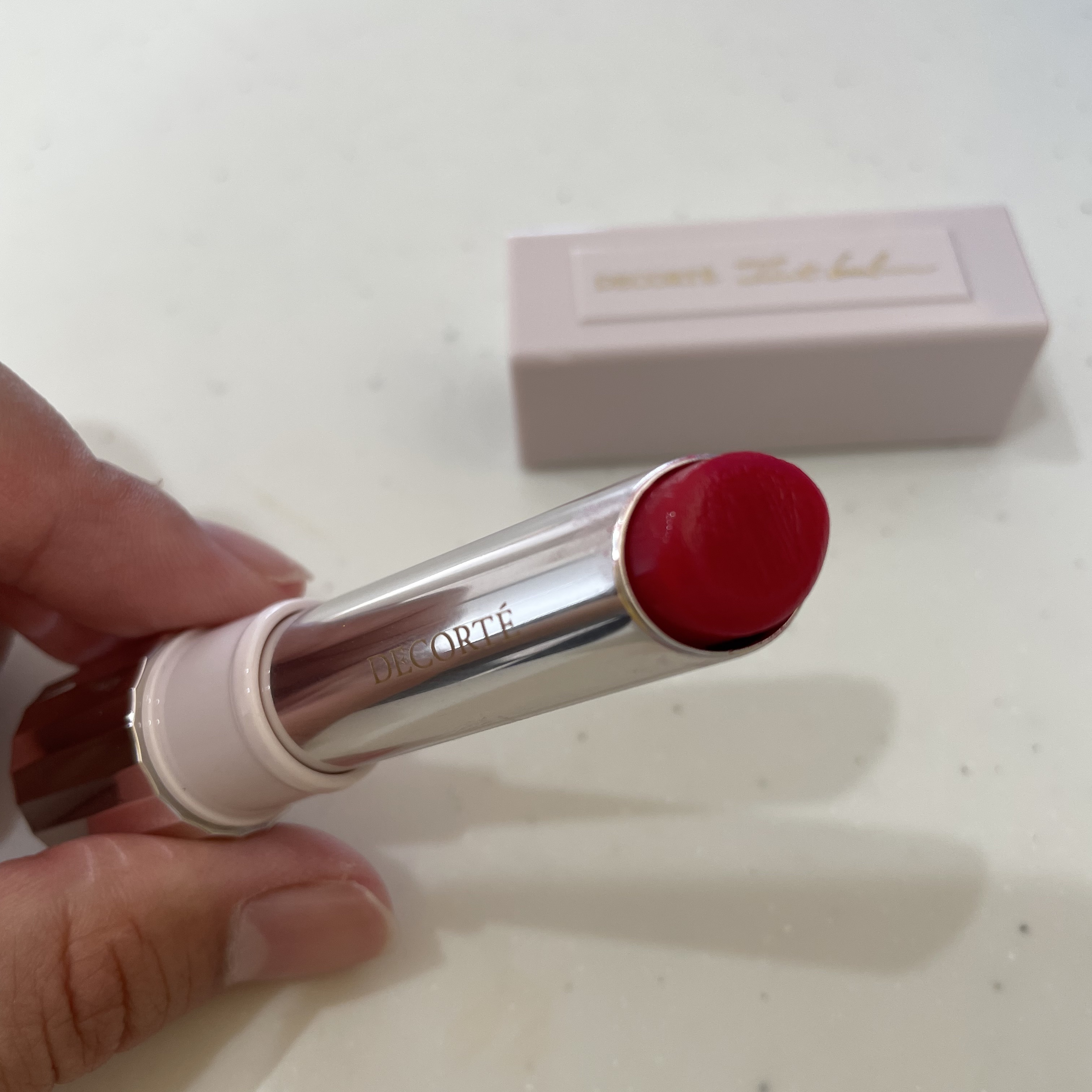 ルージュ デコルテ ティンティドプランパー 02 チューリップ レッド/DECORTÉ/リッププランパーを使ったクチコミ（2枚目）