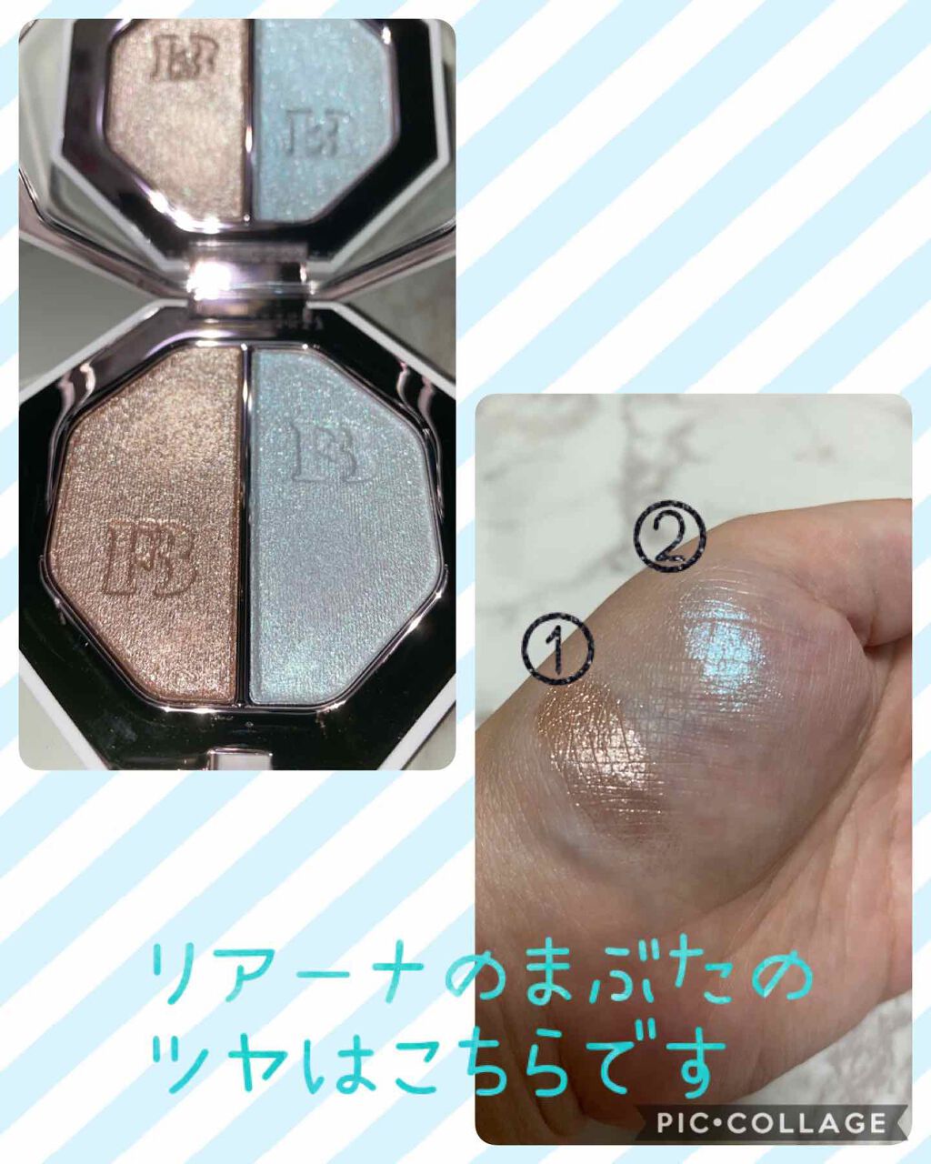 KILLAWATT FREESTYLE HIGHLIGHTER DUO/FENTY BEAUTY BY RIHANNA/パウダーハイライトを使ったクチコミ（2枚目）