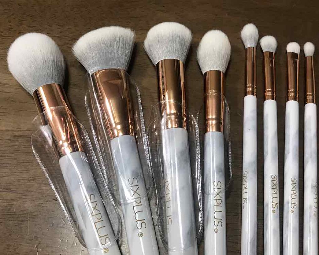 SIXPLUS 大理石柄のメイクブラシ8本セット/SIXPLUS/メイクブラシを使ったクチコミ(1枚目)