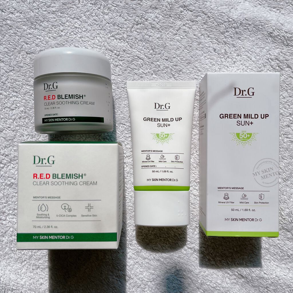 グリーンマイルドアップサンプラス/Dr.G/日焼け止めクリームを使ったクチコミ（1枚目）