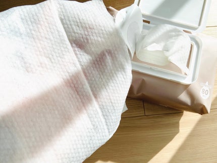 超超超厚手おしりふき 連続で取り出せる『ポップアップ式」/AIRFRIC/ティッシュを使ったクチコミ(7枚目)