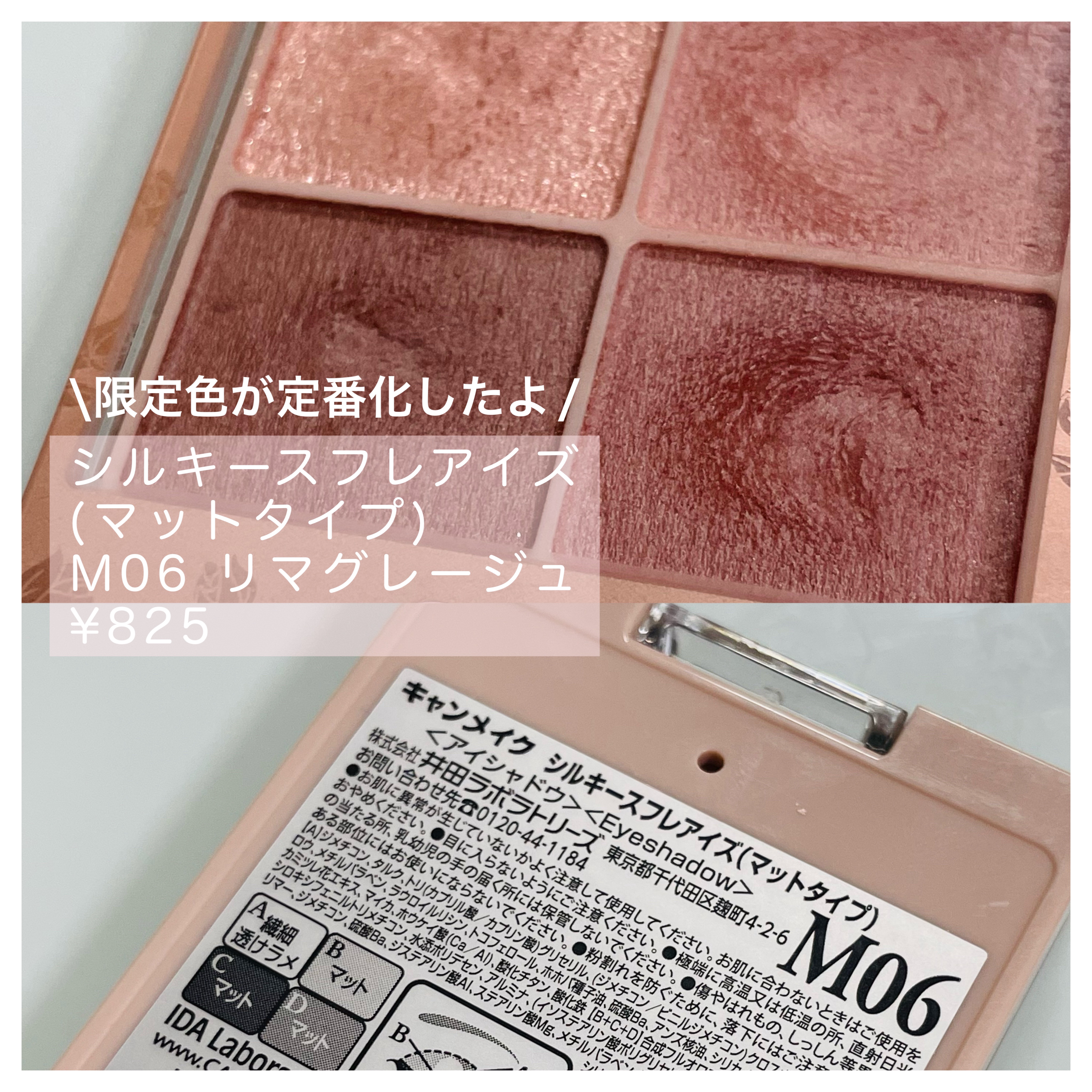 シルキースフレアイズ（マットタイプ）/キャンメイク/アイシャドウパレットを使ったクチコミ（2枚目）