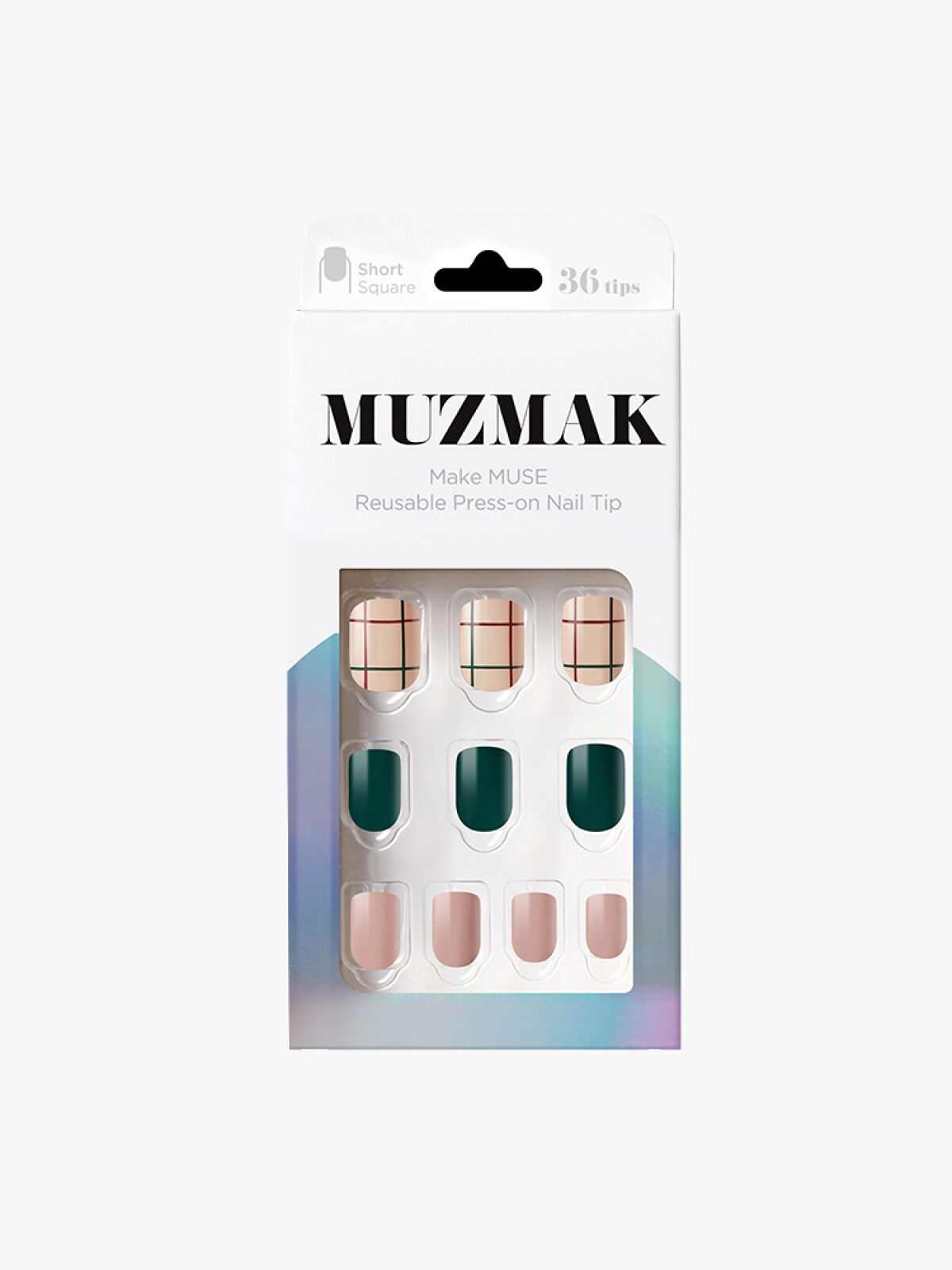 TPUネイルチップ（shape:Short Square） 01 デライトグリーン(Delight Green)