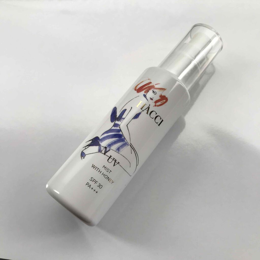 HACCI 日焼け止めミスト MJのクチコミ「2021.4月使用開始

ジャスミンの香り。
荒めのミスト。
少しキシキシするかな。
クレンジ.....」（1枚目）