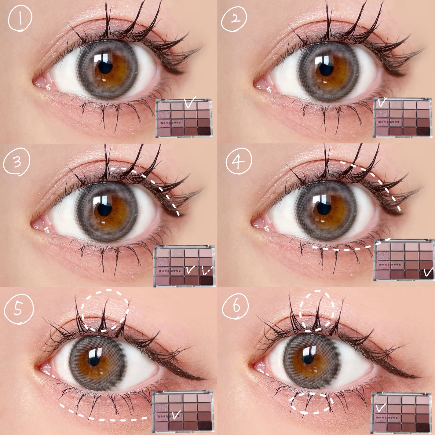 ソフトブラーリングアイパレット/wakemake/アイシャドウパレットを使ったクチコミ(5枚目)