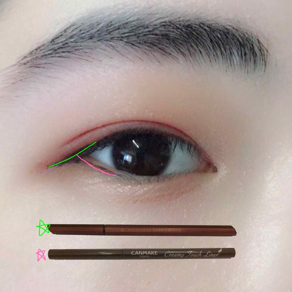 モテライナー リキッド/UZU BY FLOWFUSHI/リキッドアイライナーを使ったクチコミ(4枚目)