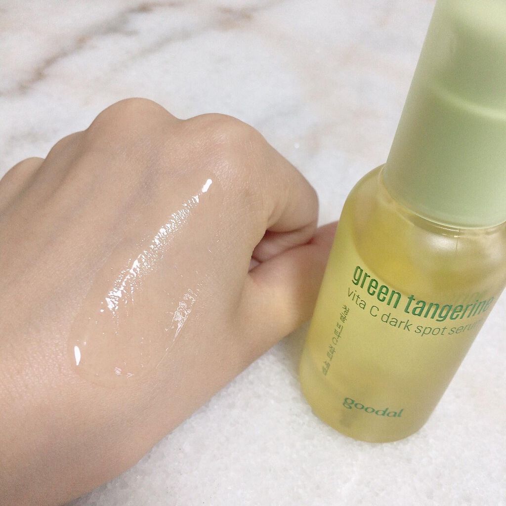 グリーンタンジェリン ビタC ダークスポットケアセラム/goodal/美容液を使ったクチコミ（2枚目）