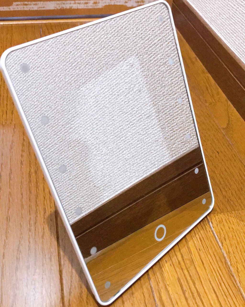 LED付ミラー(スタンドタイプ)/DAISO/その他化粧小物を使ったクチコミ（1枚目）