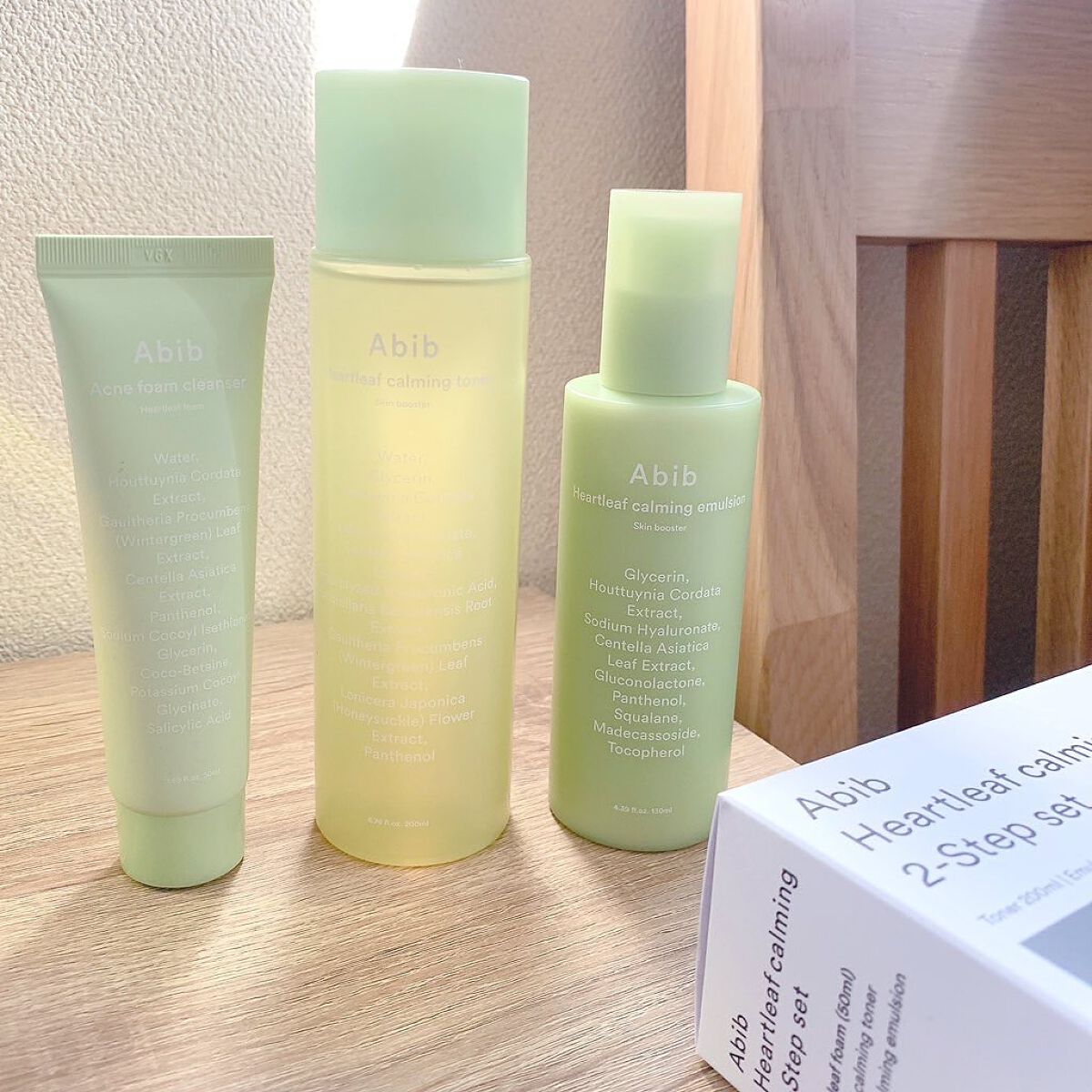 ハートリーフ カーミング 2ステップ セット/Abib /スキンケアキットを使ったクチコミ(1枚目)