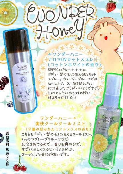 ワンダーハニー 爽快クールクールミスト/VECUA Honey/香水(その他)を使ったクチコミ(1枚目)