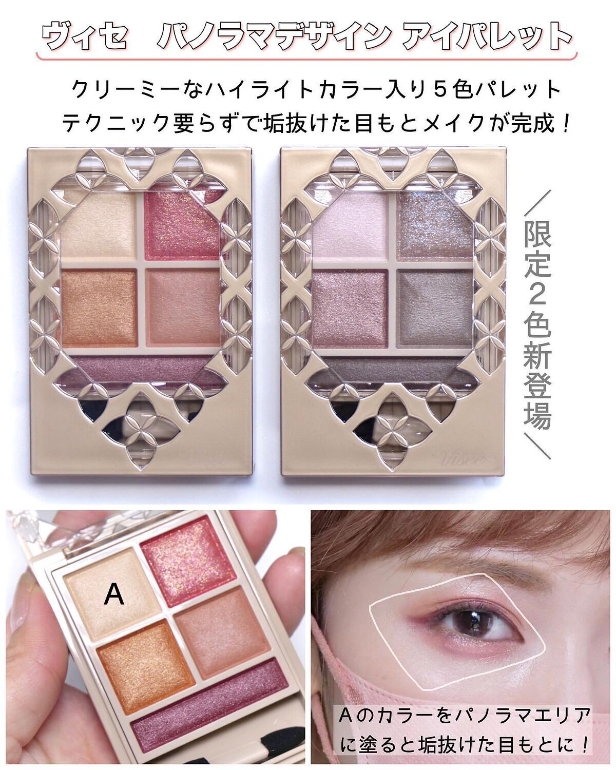 パノラマデザイン アイパレット/Visée/アイシャドウパレットを使ったクチコミ（3枚目）