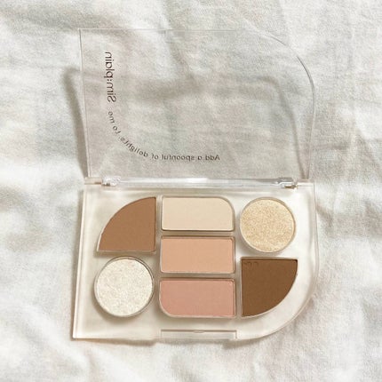 シンプレイン アイパレット 01 オフベージュ/Sim;plain/アイシャドウパレットを使ったクチコミ(2枚目)